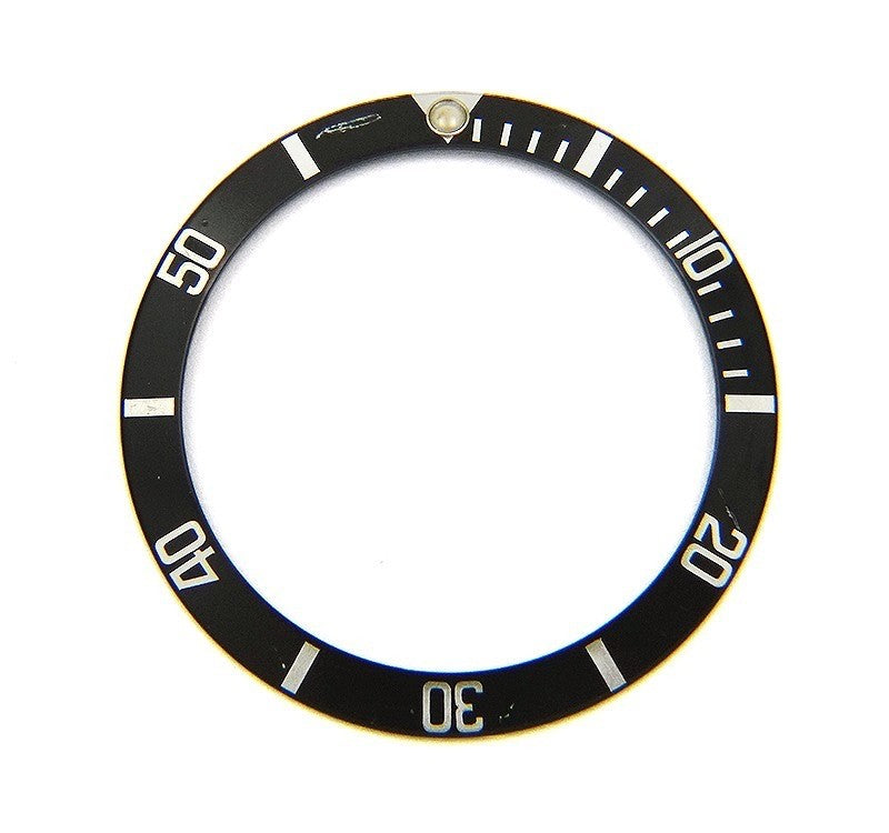Genuine Rolex Sea-Dweller 16600 16660 Bezel Insert Flat 4 Tritium Pearl Black