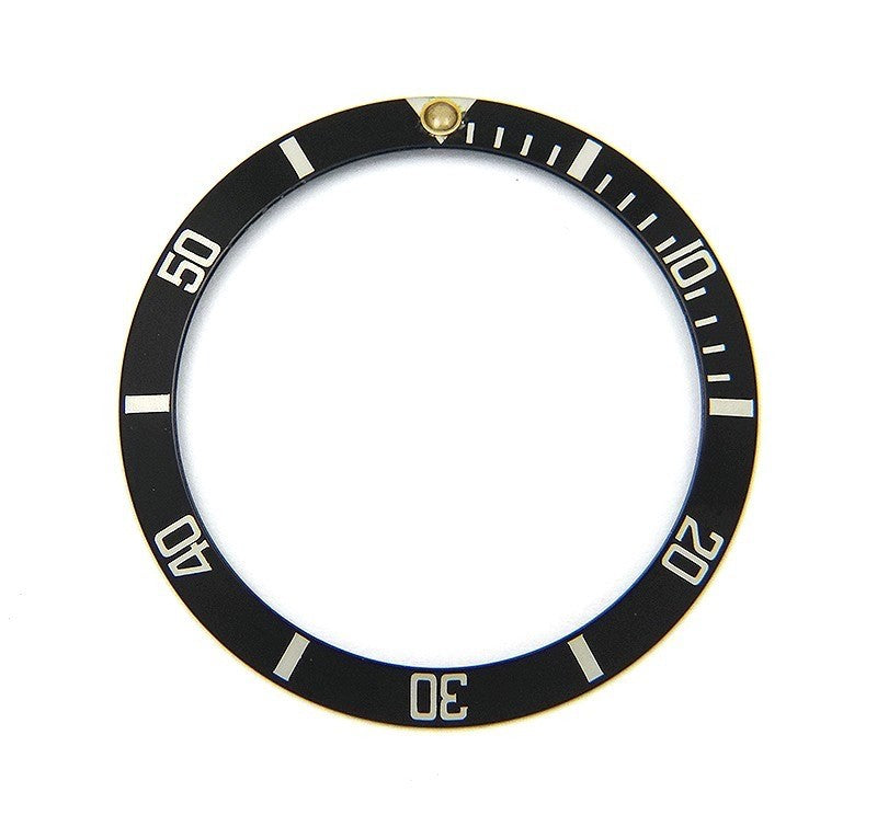 Genuine Rolex Submariner 16803 16613 16618 Black Gold Bezel Insert Tritium