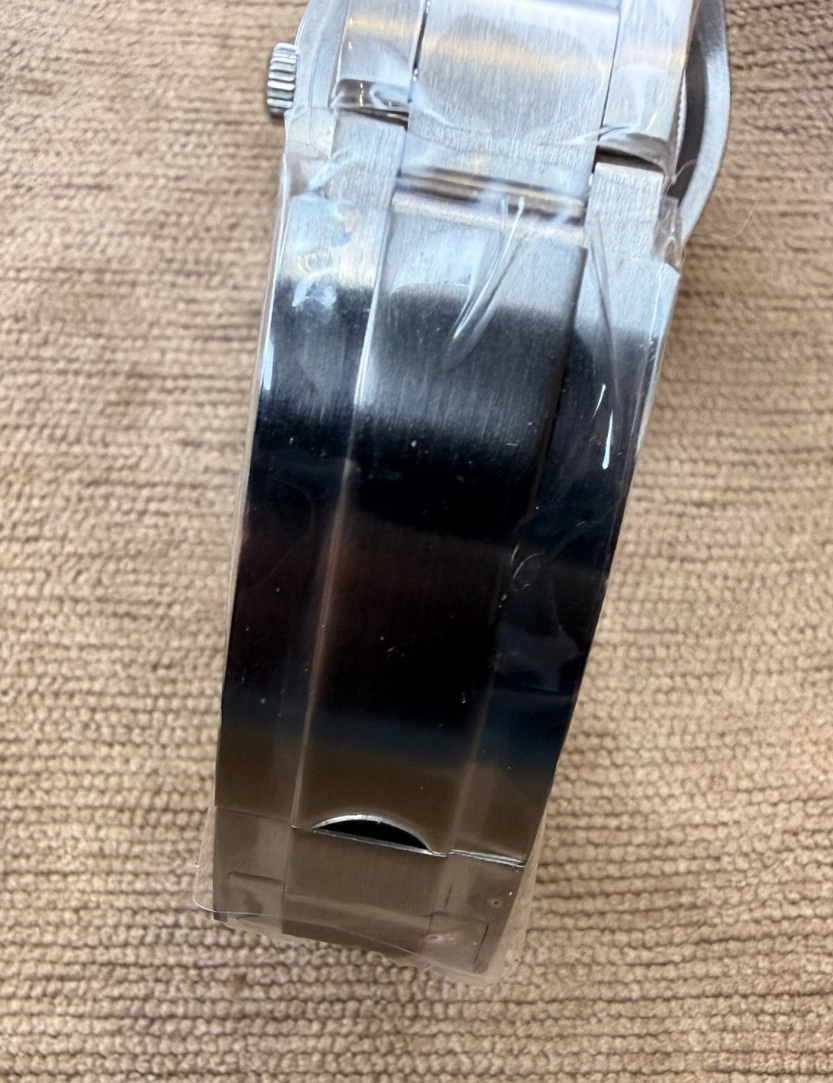 Custom Seiko Mod 39mm Blue Dial NH35 Automatic Oyster Bracelet Exhibition Back