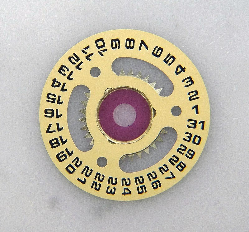 Authentic Rolex 2135 6900 2 Bold Number Beige Date Wheel Disc Ladies Watch Part