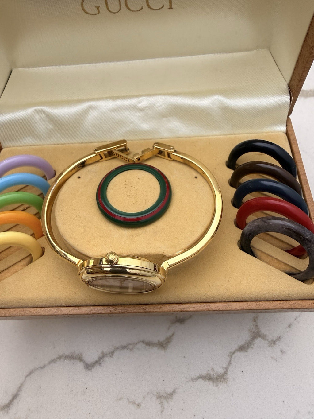 Vintage Gucci 1100L Womens Bezel Watch 12 Bezels Box Serviced 90 Day Warranty