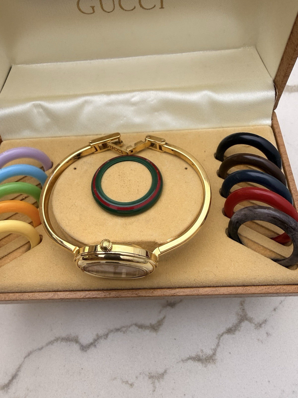 Vintage Gucci 1100L Womens Bezel Watch 12 Bezels Box Serviced 90 Day Warranty
