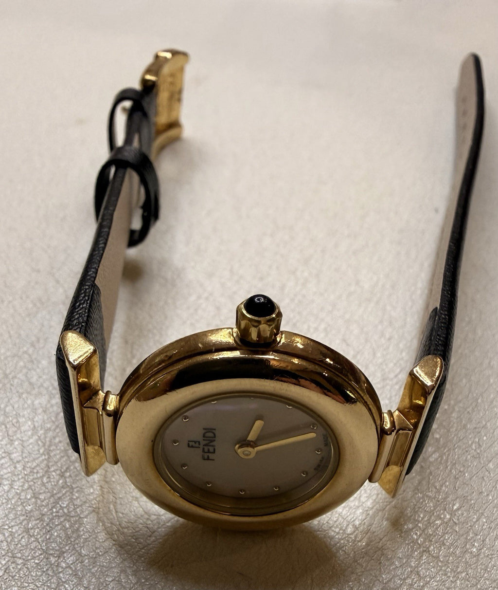 Vintage Fendi 320L Ladies Gold Plated Watch Mother of Pearl Dial Swiss Quartz