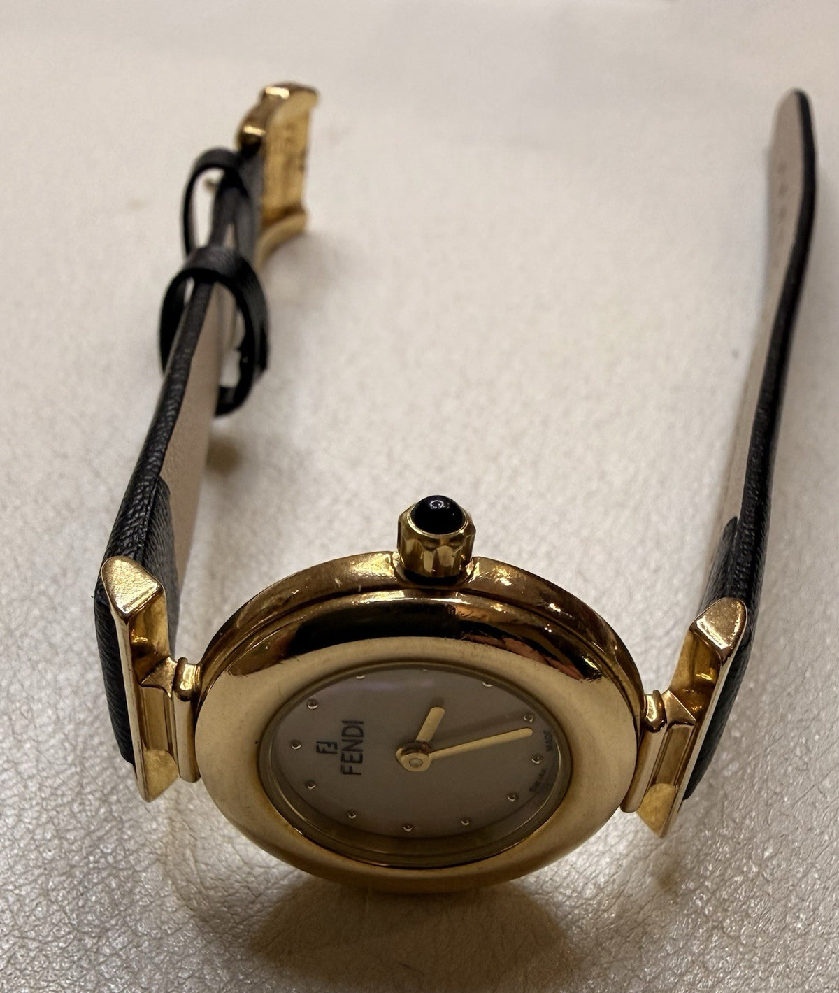 Vintage Fendi 320L Ladies Gold Plated Watch Mother of Pearl Dial Swiss Quartz