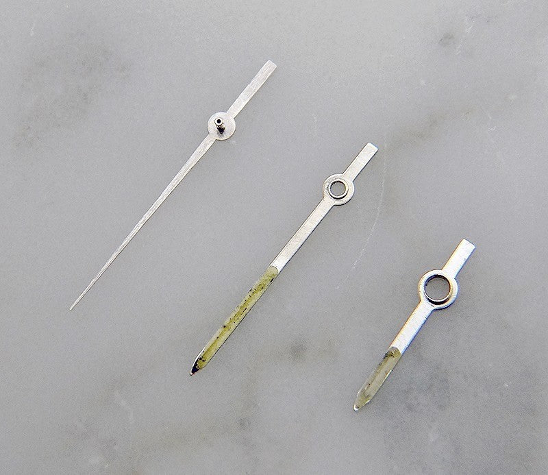 Genuine Rolex 6694 6426 6427 Tritium White Gold Hands Set of 3 Cal 1215 1225