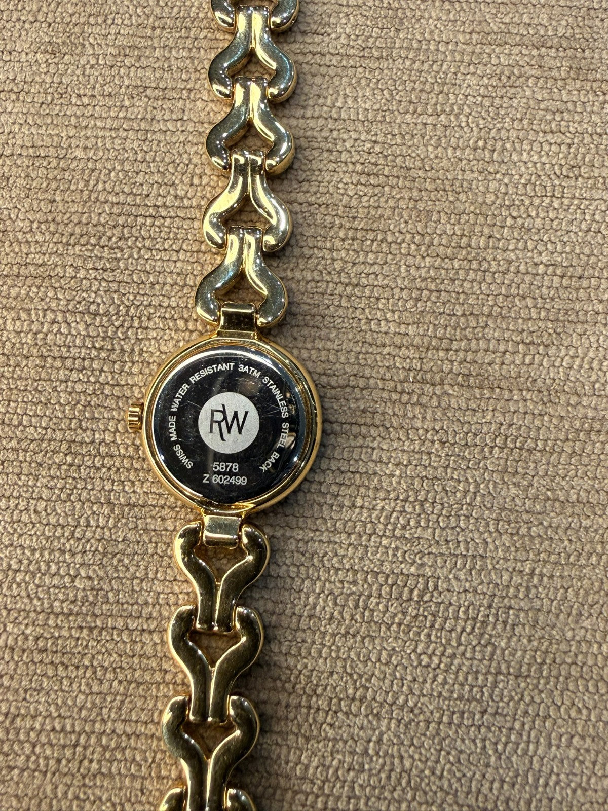 Raymond Weil Geneve 5878 Ladies Gold Plated Quartz Watch Diamond Dial