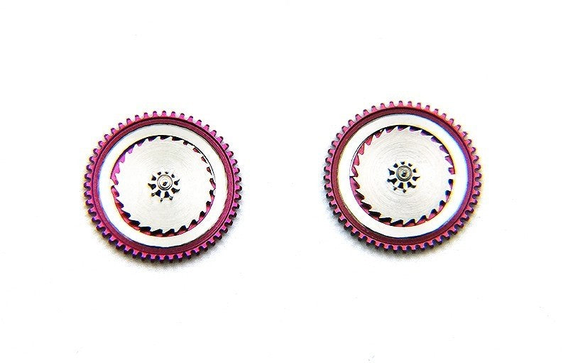 Genuine Rolex 1520 1530 1560 1570 Part 7912 Reversing Wheel Set of 2 Magenta