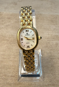 Cyma Swiss Ladies Gold Tone Oval Mother of Pearl Dial Quartz Watch Panel