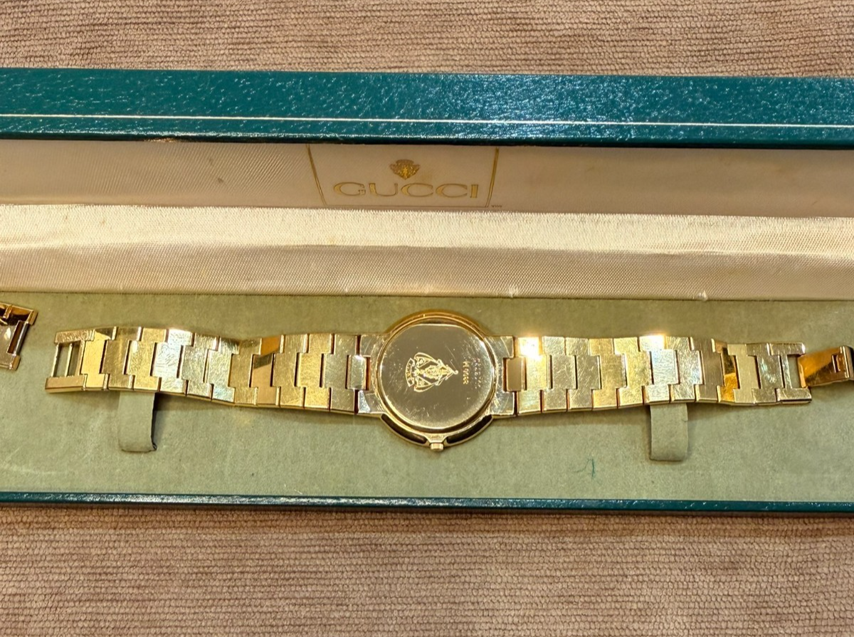 Gucci 3300M Vintage Gold Plated Quartz Watch – Gold Dial – Mint