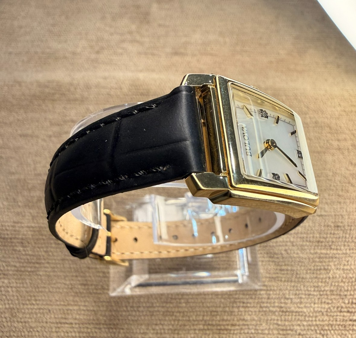 Bulova Sutton 97P166 Women’s Gold Tone Mother of Pearl Diamond Watch NIB